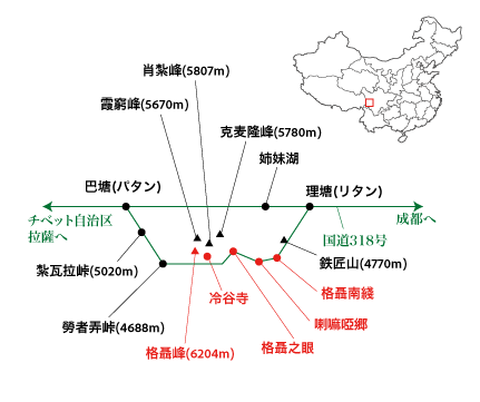 四川省・周辺の略地図