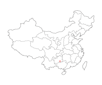貴州省・周辺の略地図