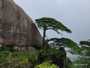 安徽省・黄山の写真　“天井図画”の奇岩の地4-6