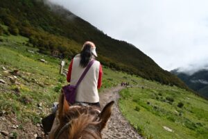 四川省・の写真　四姑娘山（スクニャン山）の渓谷を歩き中路蔵寨を訪ねる5-6